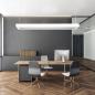 Preview: LED AB30 Pendelleuchte Microprisma 150cm 1-fl. BAP vorverdrahtet für LED Röhren T8 inkl. Abhängung und Kabel