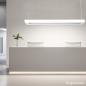 Preview: LED AB30 Pendelleuchte Microprisma 120cm 1-fl. BAP vorverdrahtet für LED Röhren T8 inkl. Abhängung und Kabel