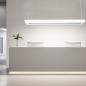Preview: LED AB30 Pendelleuchte Microprisma 150cm 1-fl. BAP vorverdrahtet für LED Röhren T8 inkl. Abhängung und Kabel