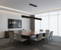 Preview: FINO LED 40W UGR19 Pendelleuchte 3K/4K/5.7K CRI92 UP/DOWN 120x1x6cm COLORselect 1.985lm schwarz