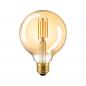Preview: 10 W SIGOR LED E27 CRI90 2.5K 930lm dim klar gold Globe 95 Vollspektrum Warmweiß