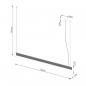 Preview: FARGE 38W LED Pendelleuchte 3.840lm 3.000K CRI93 120cm Diffusor matt Warmweiß