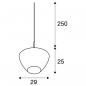 Preview: PANTILO CONVEX 29 Pendelleuchte 1xE27 Ø29cm Kupfer