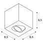 Preview: TRILEDO square Deckenspot 1xGU10  8,5x8,5cm