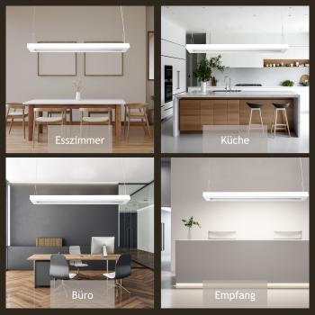 LED AB30 Pendelleuchte Microprisma 150cm 1-fl. BAP vorverdrahtet für LED Röhren T8 inkl. Abhängung und Kabel