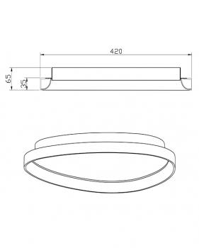 Quirk 38W LED Deckenleuchte 2.7K+3.2K+4K Ø42cm 4400lm CRI80+ 3step DIM