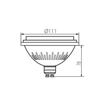 12 W KANLUX IQ-LED ES111 GU10 40° CRI97 4000K 850lm Vollspektrum Neutralweiß