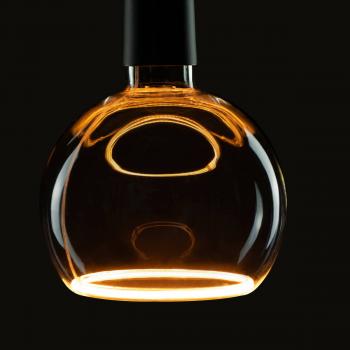 6 W SLV LED Floating E27 CRI85 1900K 260lm dim smokey black Globe 150 Warmweiß