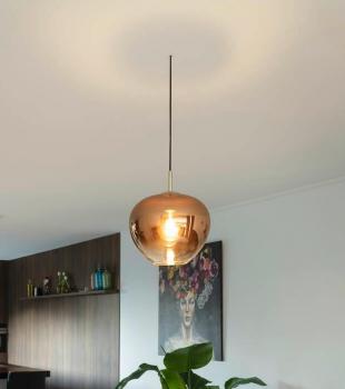 PANTILO CONVEX 29 Pendelleuchte 1xE27 Ø29cm Kupfer