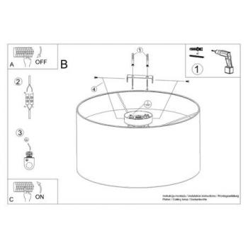 TELESTO Deckenleuchte 1xE27 Ø35cm
