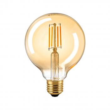 10 W SIGOR LED E27 CRI90 2.5K 930lm dim klar gold Globe 95 Vollspektrum Warmweiß