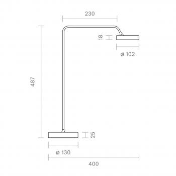 Nivo LED Tischleuchte 50° schwarz 14W 3000-1800K DTW 800lm Ra90