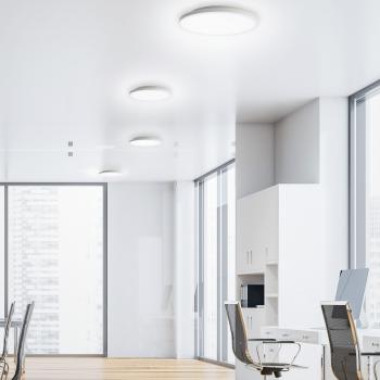 Shine 10/18/24W LED Deckenleuchte 3K/4K Ø30cm CRI90 120° 1000/1800/2300lm weiss