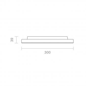 Shine 10/18/24W LED Deckenleuchte 3K/4K Ø30cm CRI90 120° 1000/1800/2300lm weiss