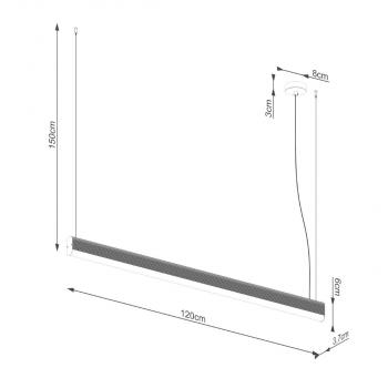 FARGE 38W LED Pendelleuchte 3.840lm 4.000K CRI98 120cm Diffusor matt Neutralweiß