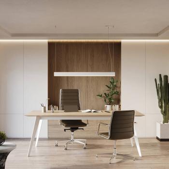 FARGE 38W LED Pendelleuchte 3.840lm 4.000K CRI98 120cm Diffusor matt Neutralweiß