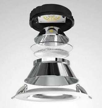 Preview: CIRCLEvario 20W LED Ø175 CRI92 Einbauleuchte 3K/4K/5.7K UGR19