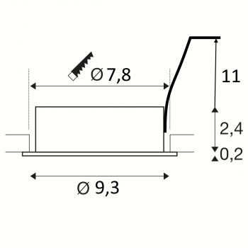 PIREQ 78 Einbauspot 1xGU10 Ø93mm