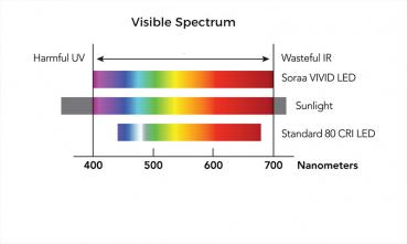 11 W SORAA VIVID LED E27 CRI95 3.000K 900Lm Vollspektrum Warmweiß