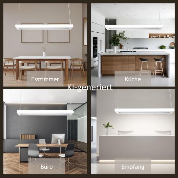 LED AB30 Pendelleuchte Microprisma 120cm 1-fl. BAP vorverdrahtet für LED Röhren T8 inkl. Abhängung und Kabel