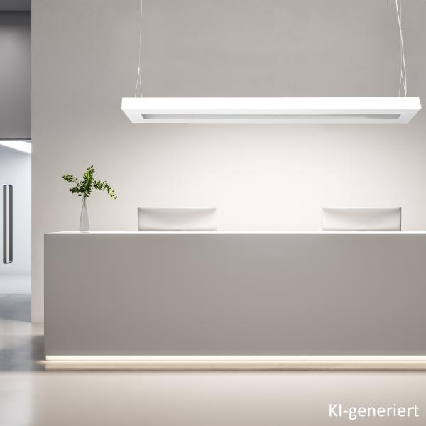 LED AB30 Pendelleuchte Microprisma 120cm 1-fl. BAP vorverdrahtet für LED Röhren T8 inkl. Abhängung und Kabel