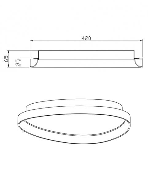 Quirk 38W LED Deckenleuchte 2.7K+3.2K+4K Ø42cm 4400lm CRI80+ 3step DIM
