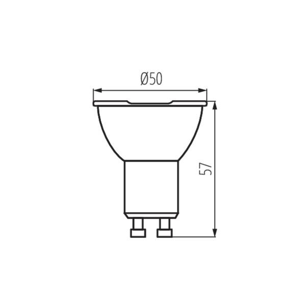 7 W KANLUX IQ-LED GU10 110° CRI95 2.7K 570lm DIM