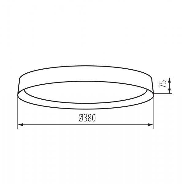 SOLN LED Deckenleuchte 25W CCT DIM Ø38cm 1460lm CRI90 Fernbedienung Nachtlicht