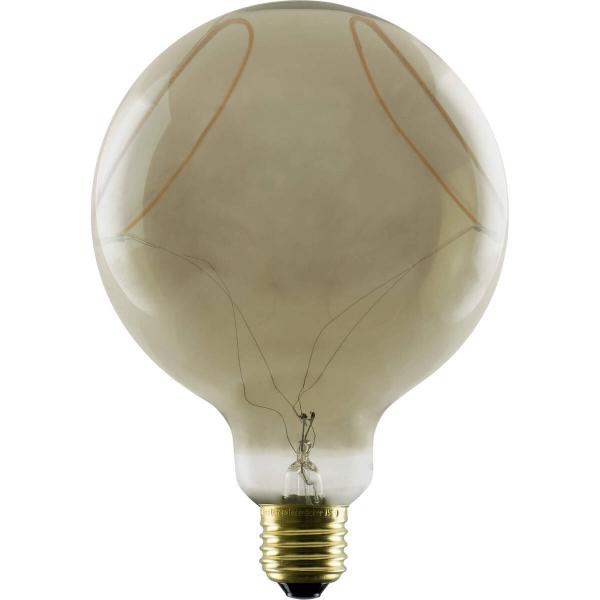 6 W SLV LED Soft Curve E27 CRI90 1900K 400lm dim 2x slanting Globe 125 Warmweiß