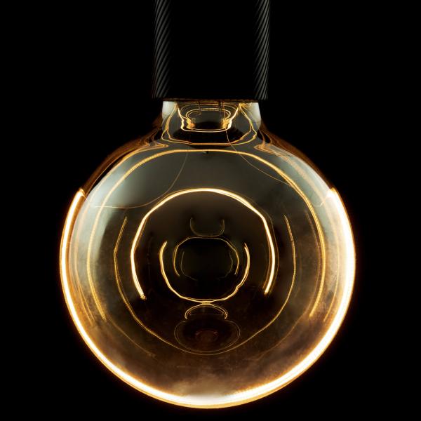 6 W LED Illusion E27 CRI90 1900K 320lm dim crescent Globe 125 Warmweiß