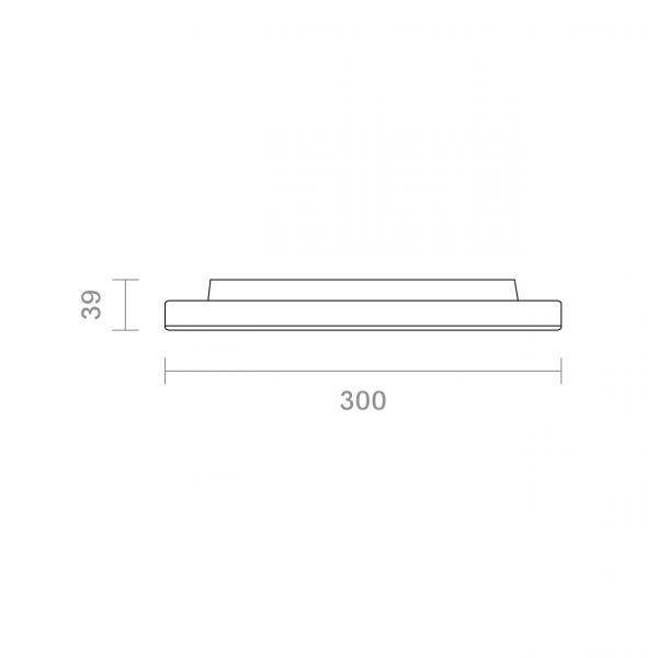 Shine 10/18/24W LED Deckenleuchte 3K/4K Ø30cm CRI90 120° 1000/1800/2300lm weiss