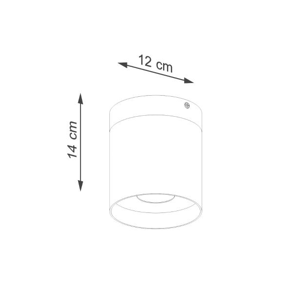 RIF Deckenspot 1xGU10 Ø12cm H14cm weiss/holz