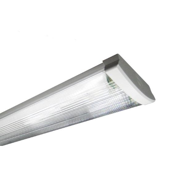 SIMPO Deckenleuchte LED 120cm 2-fl. geriffelt vorverdrahtet für LED Röhren
