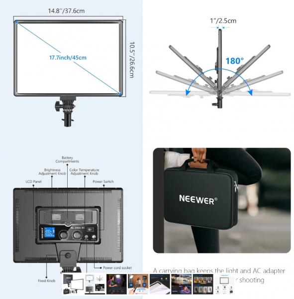 ARTbasic NL288ARC LED 45W DIM CCT 3.2-5.6K CRI97 SET inkl. Stativ